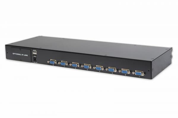 DIGITUS Professional DS-72213 - Omkopplare för tangentbord/video/mus - 8 x KVM port(s) - skrivbordsmodell