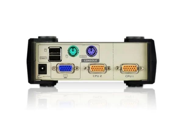 ATEN CS82U - Omkopplare för tangentbord/video/mus - 2 x KVM port(s) - 1 lokal användare - skrivbordsmodell Ljusgrå