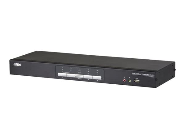 ATEN USB DVI Dual View KVMP Switch CS1644A - KVM / lyd / USB-svitsj - 4 x KVM/lyd/USB - 1 lokalbruker - stasjonær