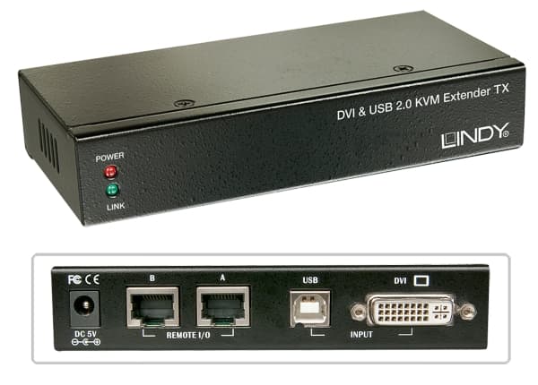 Lindy 39377, 1600 x 1200 pikseliä, Ethernet LAN, Musta