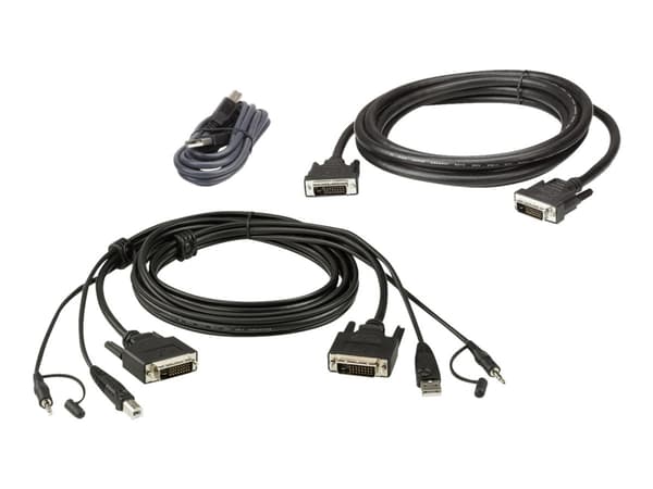 ATEN 2L-7D02UDX3 - Näppäimistö / video / hiiri (KVM) kaapelisarja - TAA yhteensopiva