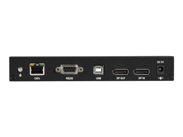 Black Box KVX Series KVM Extender over CATx - 4K, Single-Head, DisplayPort, USB 2.0 Hub, Serial, Audio, Local Video - Sender og mottaker - KVM / lyd