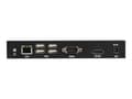 Miniatyrbilde 5 av 5: Black Box KVX Series KVM Extender over CATx - 4K, Single-Head, DisplayPort, USB 2.0 Hub, Serial, Audio, Local Video - Sender og mottaker - KVM / lyd