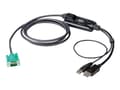 Miniatyrbilde 5 av 5: ATEN CV190 - Tastatur / video / musekabel (KVM) - 15-pins SPHD (hann) til USB, DisplayPort (hann) - 1.8 m - tommelskruer