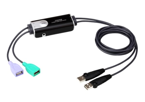 ATEN CS62KM-AT, 1,8 m, USB, USB, Musta, USB, 2 x USB Type A