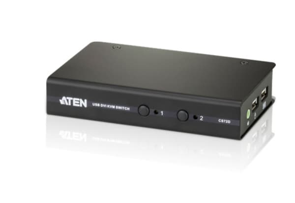 ATEN CS72D, 1920 x 1200 piksler, 5 W, Sort Sort