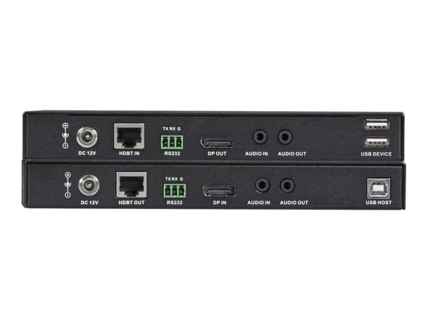 Black Box Receiver + Transmitter - Video/ljud/USB/seriell förlängningskabel - USB, seriell, DisplayPort - upp till 100 m