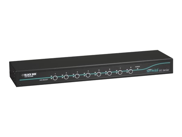 Black Box ServSwitch EC for PS/2 and USB Servers and PS/2 or USB Consoles - KVM-svitsj - 8 x KVM port(s) - 1 lokalbruker - stasjonær