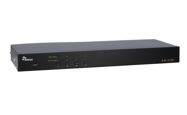 Argus KVM KS-3104 - Omkopplare för tangentbord/video/mus - 4 x KVM port(s) - 1 lokal användare - rackmonterbar