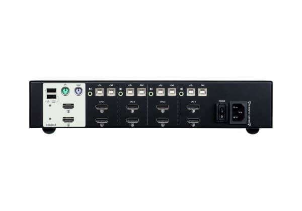 ATEN CS1144DP, 3840 x 2160 pikseliä, 4K Ultra HD, 8 W, Musta