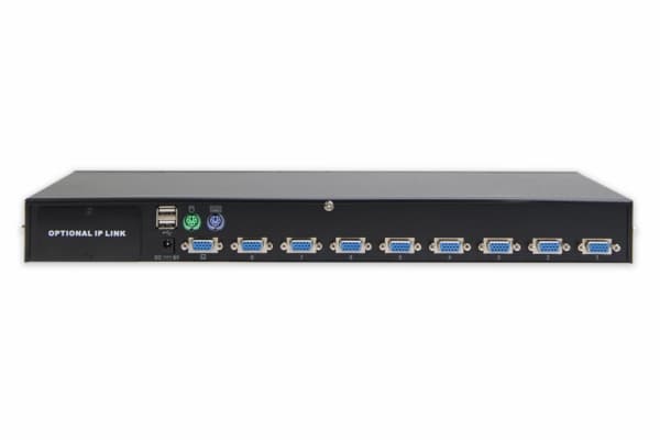 DIGITUS Professional DS-23200-2 - Omkopplare för tangentbord/video/mus - 8 x KVM port(s) - 1 lokal användare - rackmonterbar