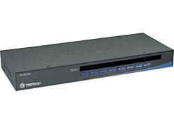 Trendnet 16-Port USB/PS/2 Rack Mount KVM Switch, 2048 x 1536 pikseliä, Telineasennus, 1U, Musta