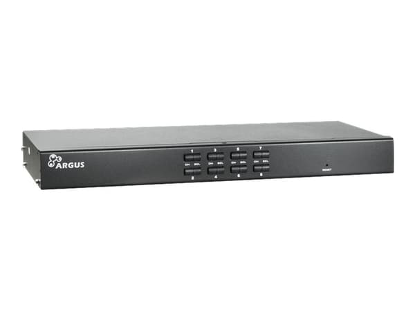 Argus KVM AS-9108DU - Omkopplare för tangentbord/video/mus - 8 x KVM port(s) - 1 lokal användare - rackmonterbar