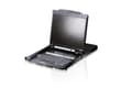Miniatyrbild 5 av 5: ATEN Slideaway CL5808N - KVM-konsol med omkopplare för tangentbord/video/mus - 8 portar - PS/2, USB - 19" - kan monteras i rack - 1280 x 1024 @ 75 Hz
