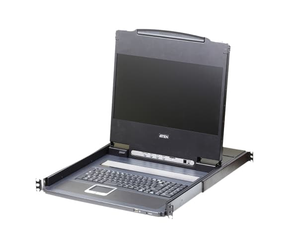 ATEN CL6700MW-ATA-2XK06GG, 1920 x 1080 pixlar, Full HD, Rackmontering, 1U, 19,4 W, Svart