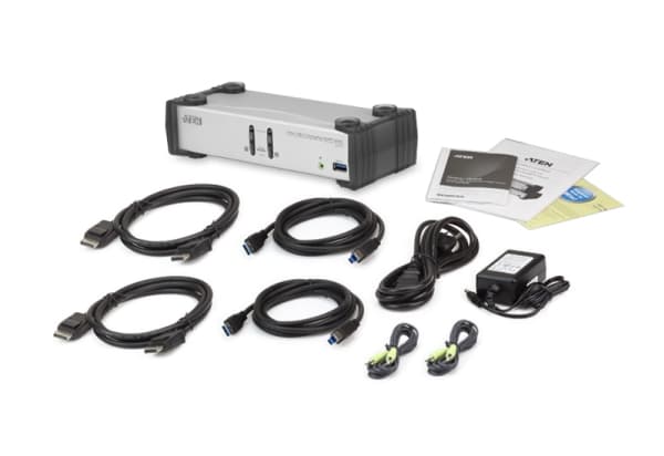 ATEN CS1912 KVMP Switch - Omkopplare för tangentbord/video/mus/ljud/USB - 2 x KVM/ljud/USB - 1 lokal användare - skrivbordsmodell