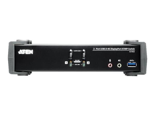 ATEN CS1922, 4096 x 2160 pikseliä, 4K Ultra HD, 2 W, Musta
