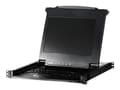 Miniatyrbild 1 av 5: ATEN CL1000M - KVM-konsol - 17" - kan monteras i rack - 1280 x 1024 - VGA - 1U