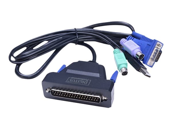 Digitus Professional DS-72210-1TR - KVM-konsol med omkopplare för tangentbord/video/mus - 1 portar - turkiska - 17" - kan monteras i rack - 1280 x 10