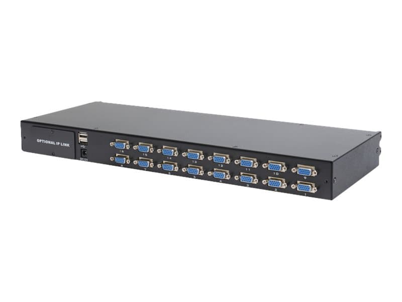 Digitus Professional DS-72210-3CH - KVM-konsol med omkopplare för tangentbord/video/mus - 16 portar - schweiziska - 17" - kan monteras i rack - 1280