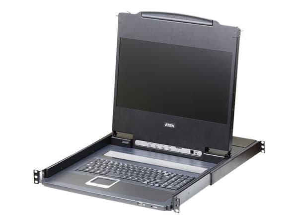 ATEN CL6700MW - KVM-konsoll - USB - 17.3" - kan monteres i rack - 1920 x 1080 Full HD (1080p) @ 60 Hz - 300 cd/m² - 650:1 - 8 ms - HDMI, DVI-D, VGA -