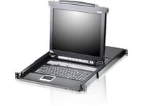 Aten CL5708N, 1280 x 1024 pixlar, Rackmontering, 1U, Svart