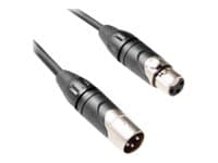 MicroConnect - Lydforlengelseskabel - XLR3 hunn til XLR3 hann - 3 m - svart