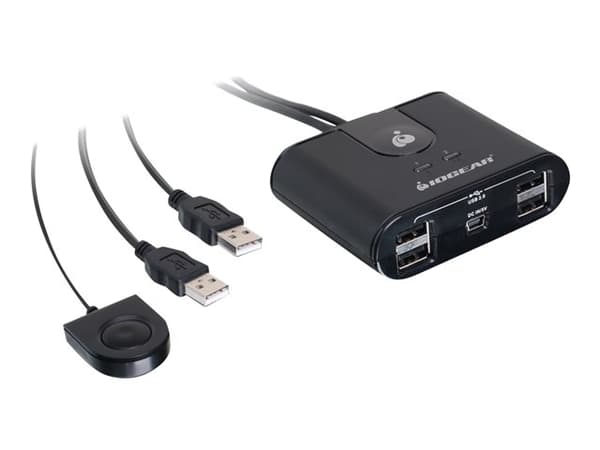 IOGEAR 2x4 USB 2.0 Peripheral Sharing Switch GUS402 - USB-periferdelesvitsj - stasjonær
