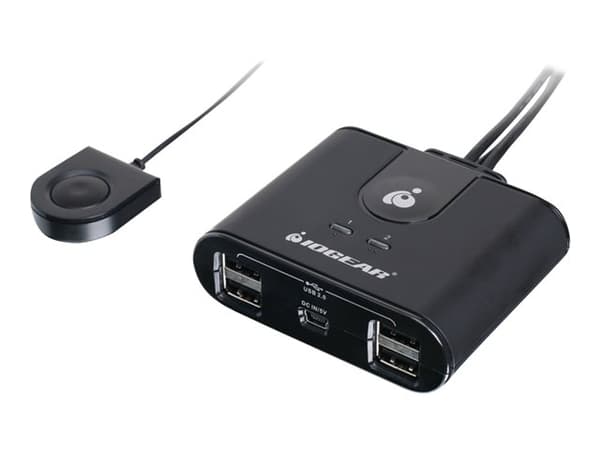 IOGEAR 2x4 USB 2.0 Peripheral Sharing Switch GUS402 - USB-periferdelesvitsj - stasjonær