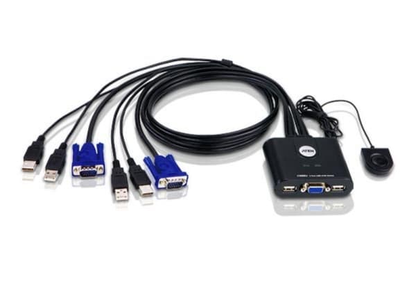 ATEN CS22U - KVM-svitsj - 2 x KVM port(s) - 1 lokalbruker - stasjonær