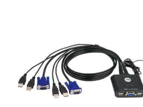 ATEN CS22U - KVM-svitsj - 2 x KVM port(s) - 1 lokalbruker - stasjonær