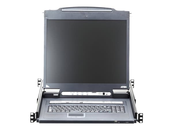 ATEN Slideaway CL5716IN - KVM-konsoll med KVM-svitsj - 16 porter - PS/2, USB - 19" - kan monteres i rack - 1280 x 1024 @ 75 Hz - 250 cd/m² - 1000:1 -