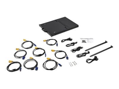 StarTech.com 8 Port Rackmount KVM Console with 6ft Cables, Integrated KVM Switch with 17" LCD Monitor, Fully Featured 1U LCD KVM Drawer- OSD KVM, Dur