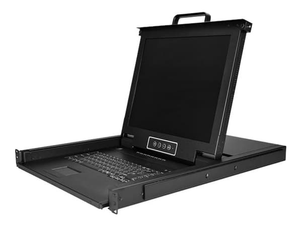 StarTech.com 8 Port Rackmount KVM Console with 6ft Cables, Integrated KVM Switch with 17" LCD Monitor, Fully Featured 1U LCD KVM Drawer- OSD KVM, Dur