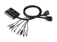 ATEN CS682 - Omkopplare för tangentbord/video/mus/ljud/USB - 2 x KVM/ljud/USB - 1 lokal användare - skrivbordsmodell