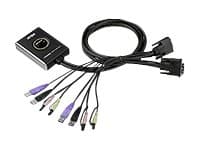 ATEN CS682 - Omkopplare för tangentbord/video/mus/ljud/USB - 2 x KVM/ljud/USB - 1 lokal användare - skrivbordsmodell