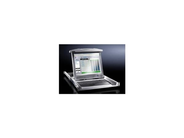 Rittal monitor tastaturenhet 1U RAL9005 engelsk