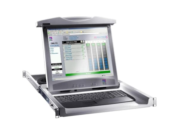 Rittal monitor tastaturenhet 1U RAL9005 engelsk