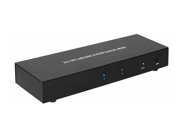 Microconnect MC-DP-KVM201K, 3840 x 2160 pikseliä, 4K Ultra HD, Musta