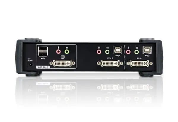 ATEN CubiQ CS1762A - Omkopplare för tangentbord/video/mus/ljud - 2 x KVM/ljud - 1 lokal användare - skrivbordsmodell Svart