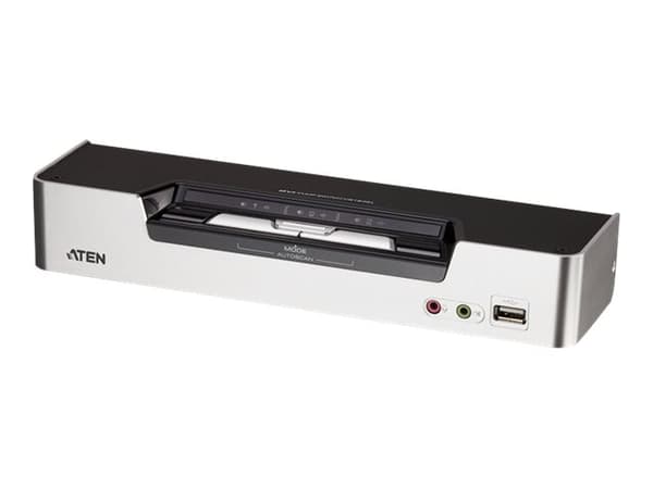 ATEN USB DVI Dual View KVMP Switch CS1642A - KVM / lyd / USB-svitsj - 2 x KVM/lyd/USB - 1 lokalbruker - stasjonær Sort, Sølv