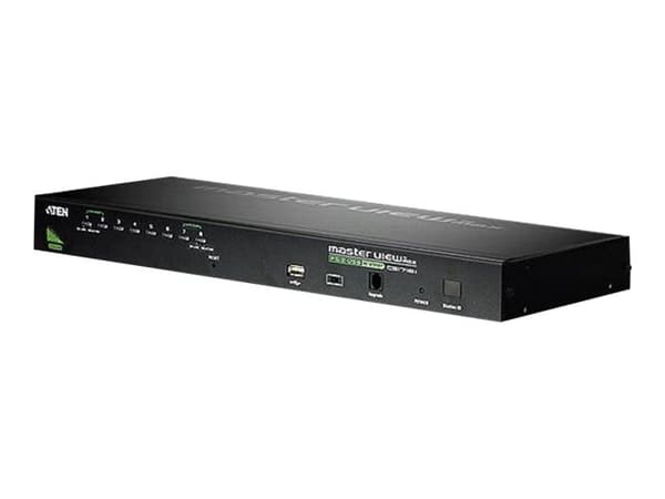 ATEN Master View max CS-1708A - KVM-svitsj - 8 x KVM port(s) - 1 lokalbruker - stasjonær Sort