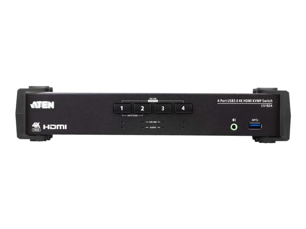 ATEN CS1824-AT-G, 4096 x 2160 pikseliä, 4K Ultra HD, 2,535 W, Musta