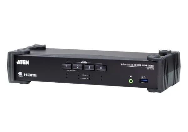 ATEN CS1824-AT-G, 4096 x 2160 pikseliä, 4K Ultra HD, 2,535 W, Musta