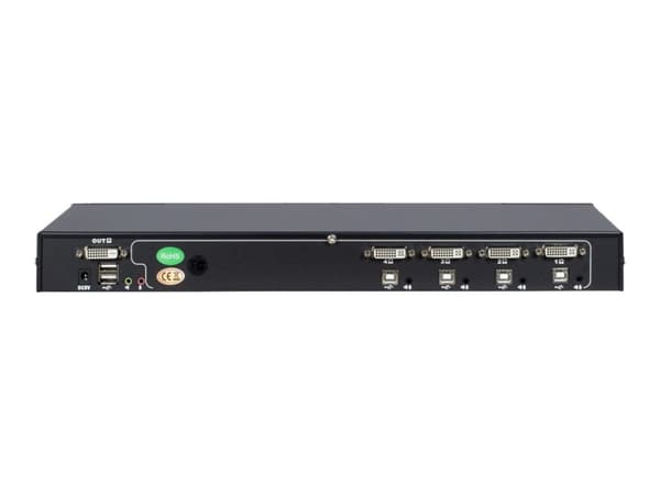 Argus AS-9104DA - Omkopplare för tangentbord/video/mus/ljud - 4 x KVM/ljud - 1 lokal användare - skrivbordsmodell, rackmonterbar