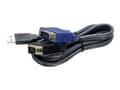 Miniatyrbild 2 av 4: TRENDnet TK CU15 - Tangentbords-/video-/muskabel - USB, HD-15 (VGA) (hane) till HD-15 (VGA) (hane) - 4.5 m - svart