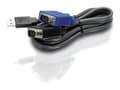 Miniatyrbild 1 av 4: TRENDnet TK CU15 - Tangentbords-/video-/muskabel - USB, HD-15 (VGA) (hane) till HD-15 (VGA) (hane) - 4.5 m - svart