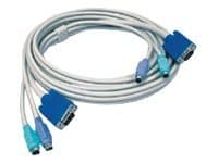 TRENDnet TK C15 - Tangentbords-/video-/muskabel - PS/2, HD-15 (VGA) (hane) till PS/2, HD-15 (VGA) (hane) - 4.5 m