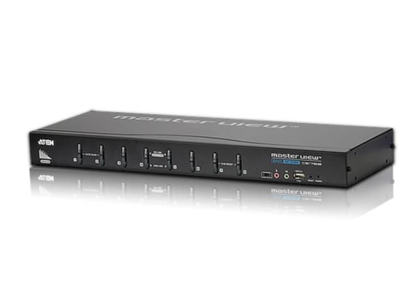 ATEN CS1768 - Omkopplare för tangentbord/video/mus/ljud - 8 x KVM/ljud - 1 lokal användare - skrivbordsmodell, rackmonterbar