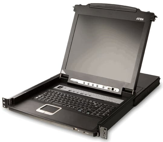 ATEN CL5716M, 1280 x 1024 pikseliä, SXGA, Telineasennus, 27,5 W, 1U, Musta musta